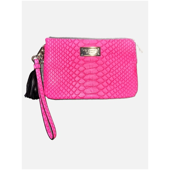 Victoria's Secret Handbags - Victoria's Secret - NWOT Pink Slim Wristlet Wallet with Black Tassel